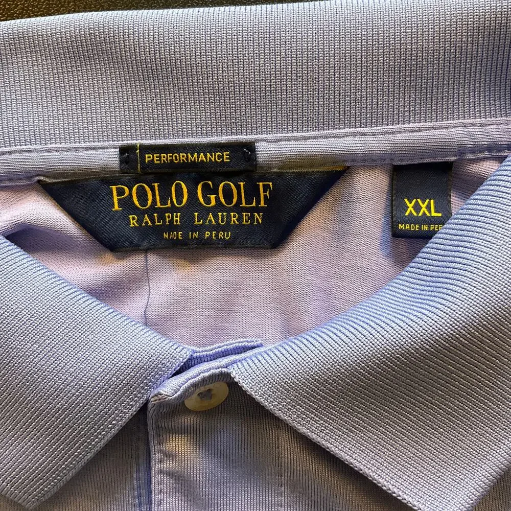 Polo Golf Ralph Lauren Performance Polo XXL Lavender Pima Cotton Stretch Shirt